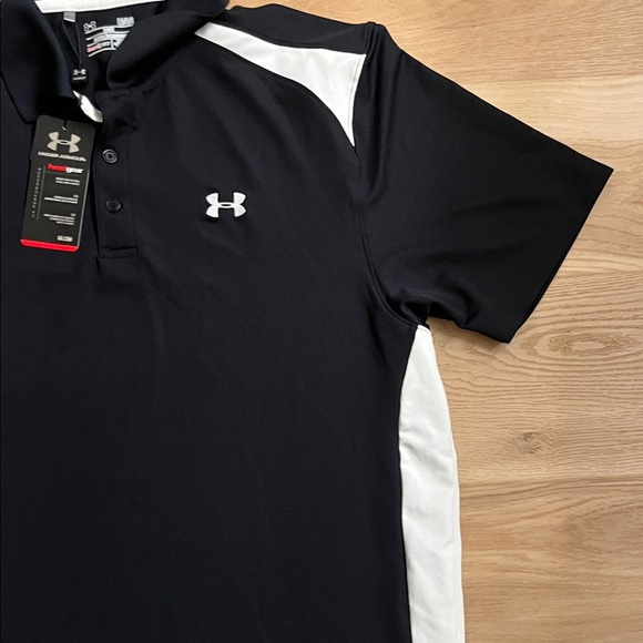 Under Armour Men's Polo Shirt in Black and White - Picture 4 of 4